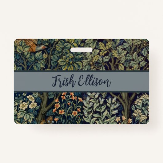 William Morris Pheasant Bird Tree Woodland Ausweis (Vorderseite)