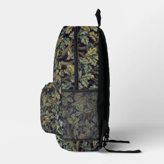 William Morris Pheasant Bird Tree Woodland Bedruckter Rucksack (Rechts)