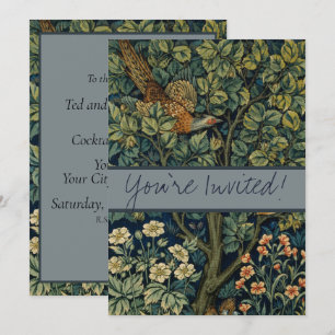 William Morris Pheasant Bird Tree Woodland Einladung