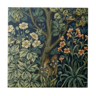 William Morris Pheasant Bird Tree Woodland Fliese