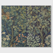 William Morris Pheasant Bird Tree Woodland Geschenkpapier (Flach)