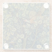 William Morris Pheasant Bird Tree Woodland Glasuntersetzer (Rückseite)