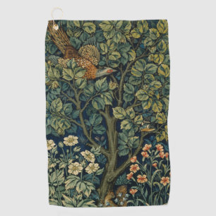 William Morris Pheasant Bird Tree Woodland Golfhandtuch