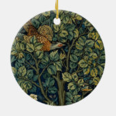 William Morris Pheasant Bird Tree Woodland Keramik Ornament (Hinten)