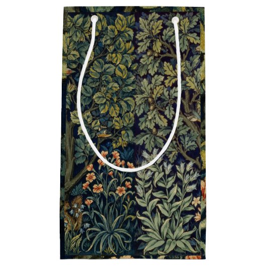 William Morris Pheasant Bird Tree Woodland Kleine Geschenktüte (Vorderseite)