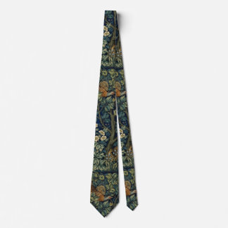 William Morris Pheasant Bird Tree Woodland Krawatte