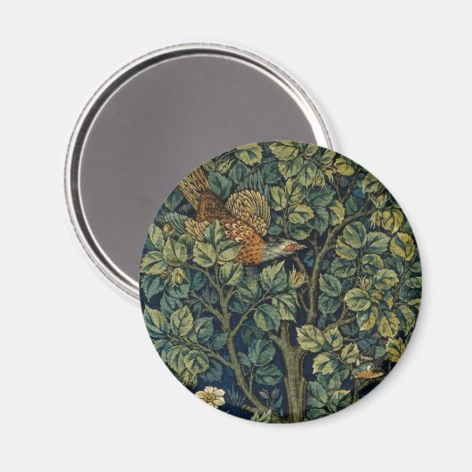 William Morris Pheasant Bird Tree Woodland Magnet (Vorderseite/Rückseite)