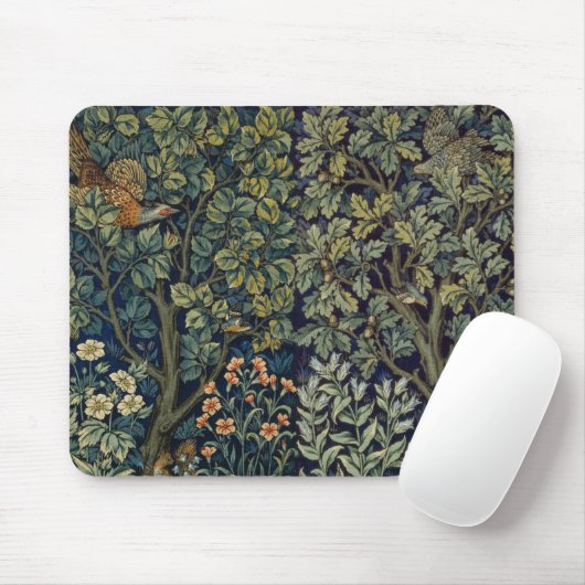 William Morris Pheasant Bird Tree Woodland Mousepad (Mit Mouse)