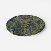 William Morris Pheasant Bird Tree Woodland Pappteller (Schrägansicht)