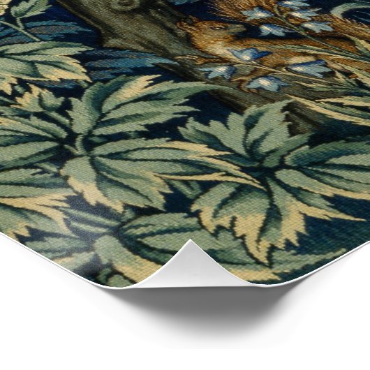 William Morris Pheasant Bird Tree Woodland Poster (Ecke)