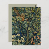 William Morris Pheasant Bird Tree Woodland Postkarte (Vorne/Hinten)
