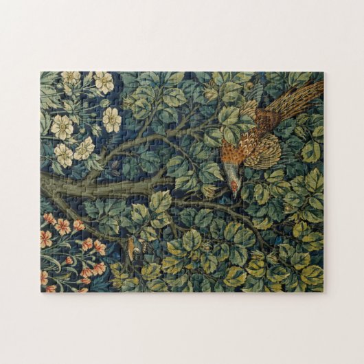 William Morris Pheasant Bird Tree Woodland Puzzle (Horizontal)