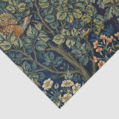 William Morris Pheasant Bird Tree Woodland Seidenpapier (Ausschnitt)