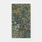 William Morris Pheasant Bird Tree Woodland Serviette (Vorderseite)