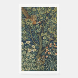 William Morris Pheasant Bird Tree Woodland Serviette