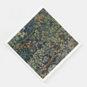 William Morris Pheasant Bird Tree Woodland Serviette (Ecke)