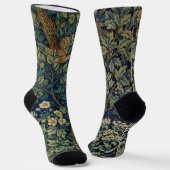 William Morris Pheasant Bird Tree Woodland Socken (Gewinkelt)