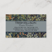 William Morris Pheasant Bird Tree Woodland Visitenkarte (Rückseite)