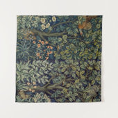 William Morris Pheasant Bird Tree Woodland Wandteppich (Vorderseite (Horizontal))