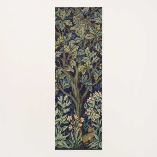 William Morris Pheasant Bird Tree Woodland Yogamatte (Rückseite)