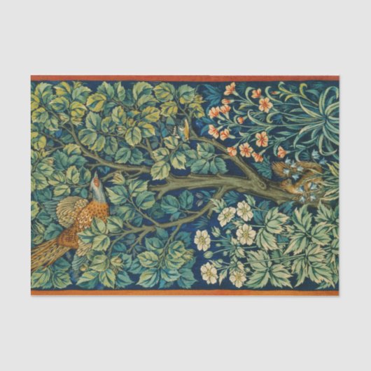 William Morris Pheasant Decoupage Tissue Paper Seidenpapier (Vorderseite)