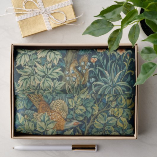 William Morris Pheasant Decoupage Tissue Paper Seidenpapier (Geschenk)
