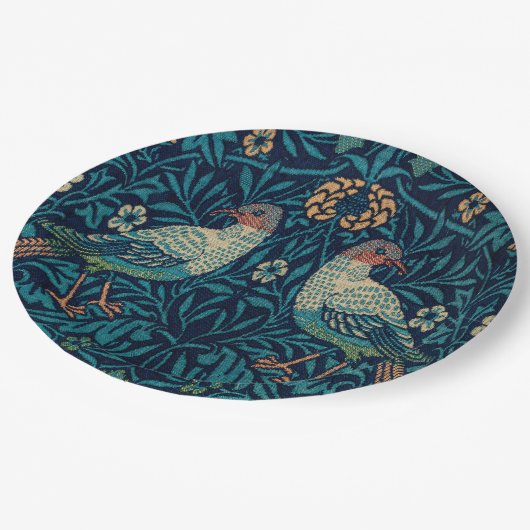 William Morris Pheasants Pappteller (Schrägansicht)