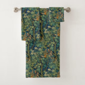 William * Morris Phesant Bird Forest Badhandtuch Set (Insitu)