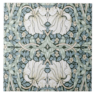 William Morris Pimpernel Blau Intricates Muster Fliese