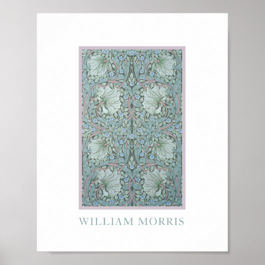 William Morris - Pimpernel: Blau und grüne Blume Poster (Vorne)