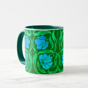 William Morris Pimpernel, Blau und Smaragdgrün Tasse