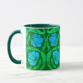 William Morris Pimpernel, Blue & Emerald Green Tasse (Links)