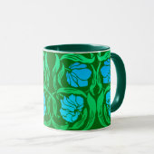 William Morris Pimpernel, Blue & Emerald Green Tasse (VorderseiteRechts)