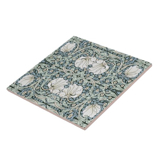 William Morris Pimpernel Blue Intricate Pattern  Fliese (Seite)
