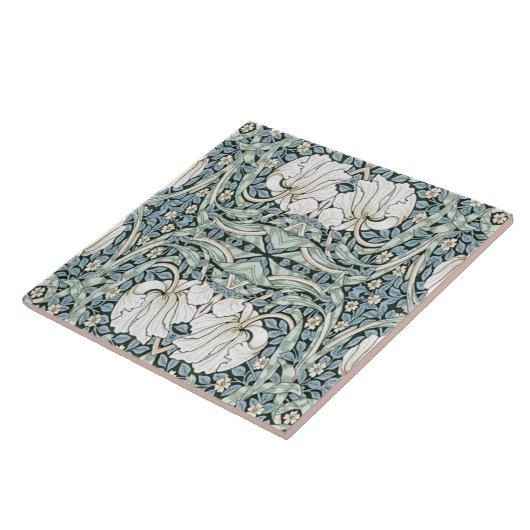 William Morris Pimpernel Blue Intricate Pattern  Fliese (Seite)
