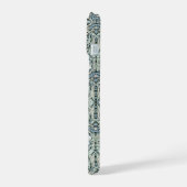 William Morris Pimpernel Blue Intricate Pattern  iPhone 15 Hülle (Linke Seite)