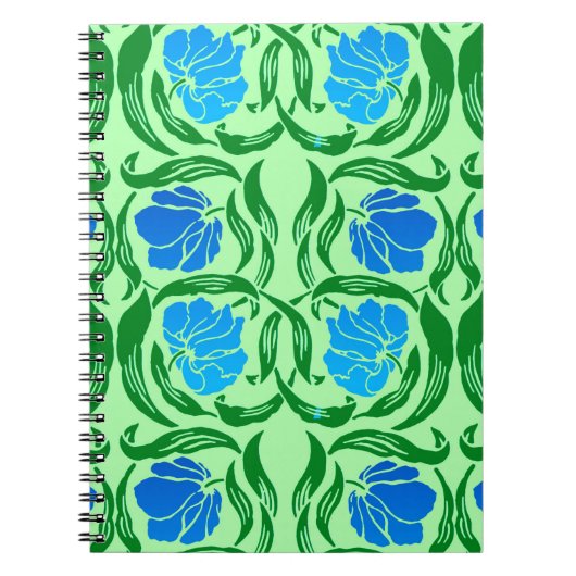 William Morris Pimpernel, Blue & Lime Green Notizblock (Vorderseite)