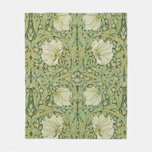William Morris Pimpernel Blumen Blau Tapete Fleecedecke