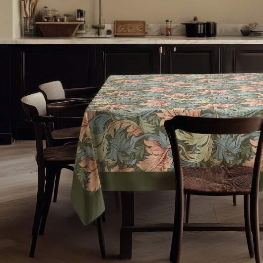 William Morris Pimpernel Blush Pastellblau Salbei Tischdecke