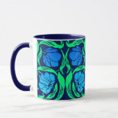 William Morris Pimpernel, Cobalt Blue und Green Tasse (Links)