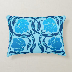 William Morris Pimpernel, Denim & Hellblau Zierkissen