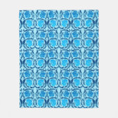 William Morris Pimpernel, Denim & Light Blue Fleecedecke (Vorderseite)