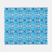 William Morris Pimpernel, Denim & Light Blue Fleecedecke (Vorderseite (Horizontal))
