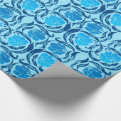 William Morris Pimpernel, Denim & Light Blue Geschenkpapier (Ecke)