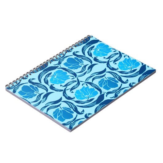 William Morris Pimpernel, Denim & Light Blue Notizblock (Linke Seite)