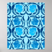 William Morris Pimpernel, Denim & Light Blue Poster (Vorne)