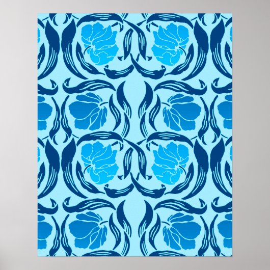 William Morris Pimpernel, Denim & Light Blue Poster (Vorne)