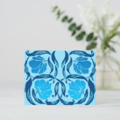 William Morris Pimpernel, Denim & Light Blue Postkarte (Stehend Vorderseite)
