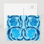 William Morris Pimpernel, Denim & Light Blue Postkarte (Vorne/Hinten)