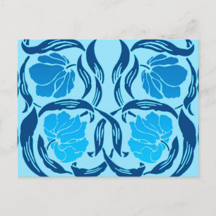 William Morris Pimpernel, Denim & Light Blue Postkarte